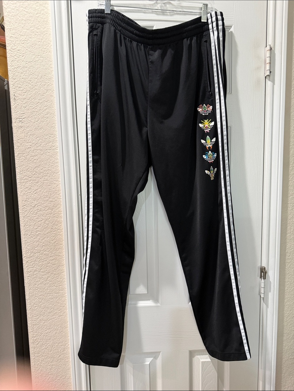 Adidas Men's 2xl Tanaami Firebird Black Track Pants DY3855